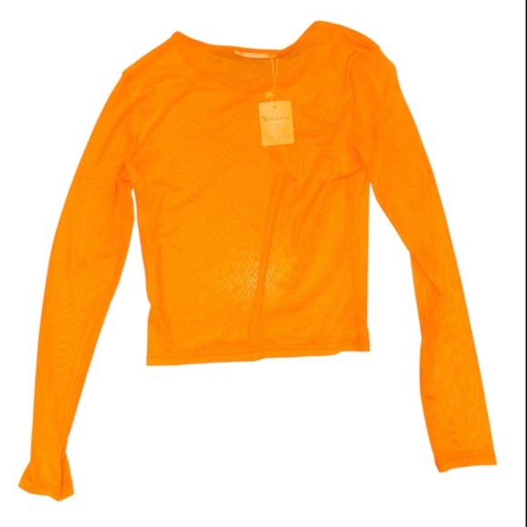 NWT Orange Mesh Long Sleeve - Picture 4 of 11
